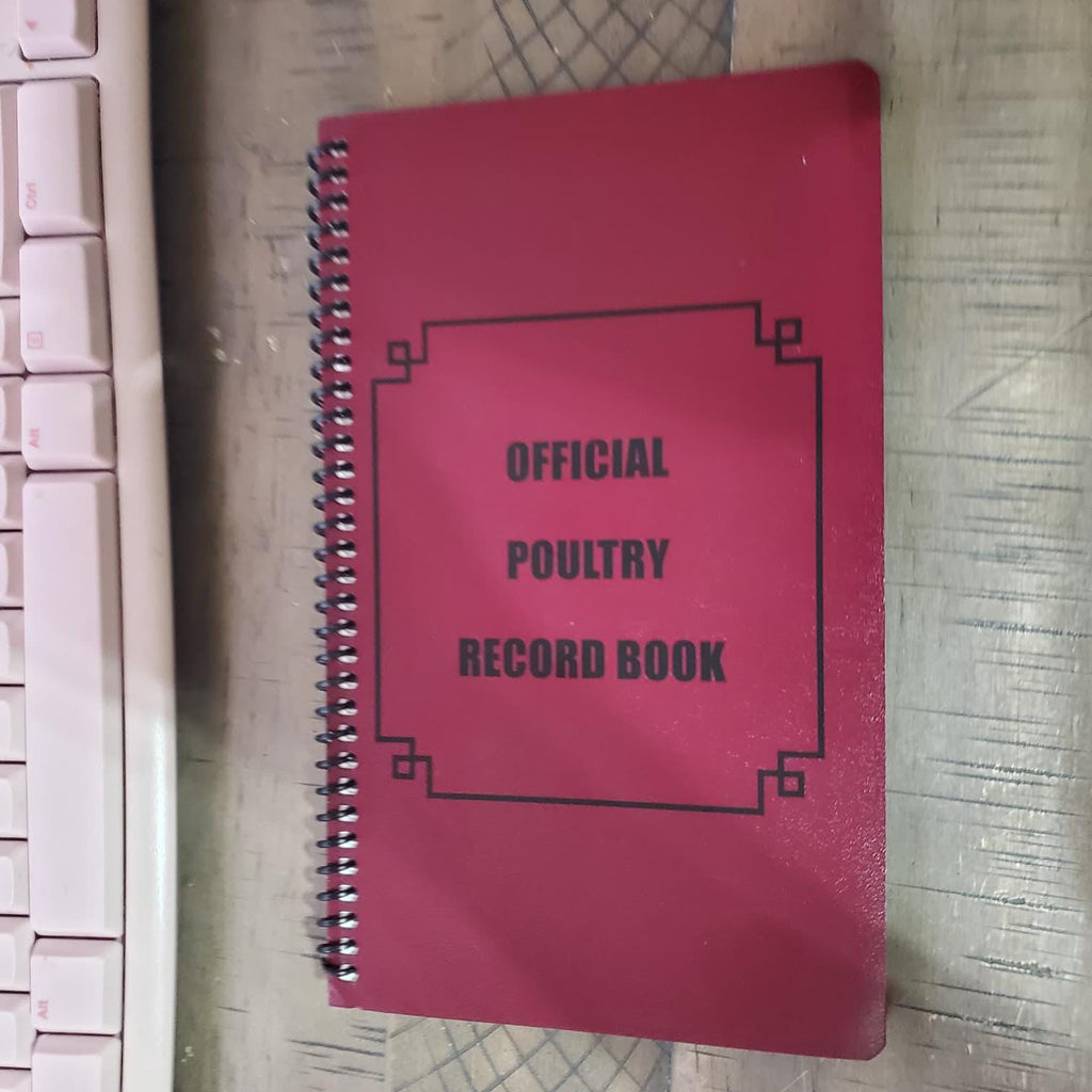 Official Poultry Record Book Heavy Weight Paper Spiral Bound with 15 Breeding Pages & 5 Blank Notes Libro oficial de registro de aves de cor