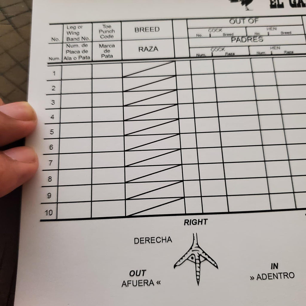 El Gallo Breeding Register Tracking Book for Poultry Chicken Gallos with Gold Chicken Design Essential for Managing Breeding Records