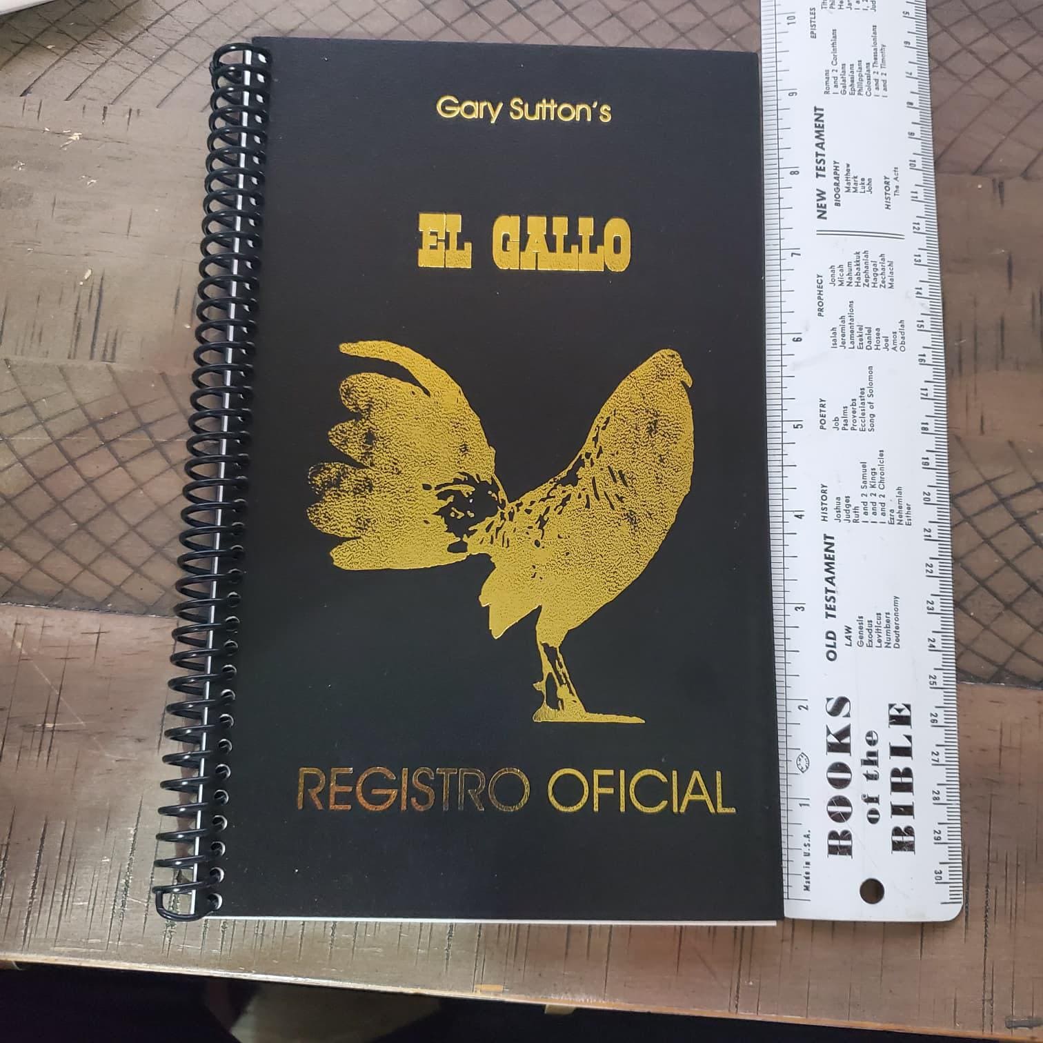 El Gallo Breeding Register Tracking Book for Poultry Chicken Gallos with Gold Chicken Design Essential for Managing Breeding Records