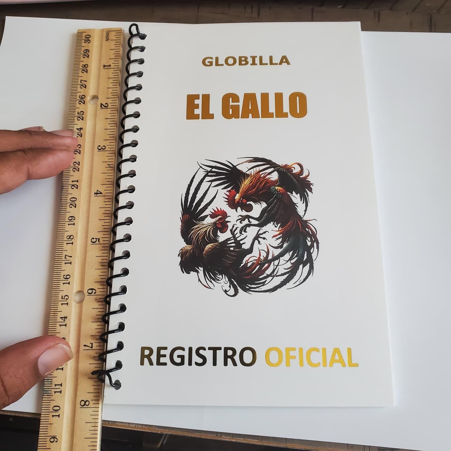 Rooster Breeding Record Book Spiral Bound | Bilingual English Spanish | El Gallo Registro Oficial | Toe Punch & Leg Band Breeding Log