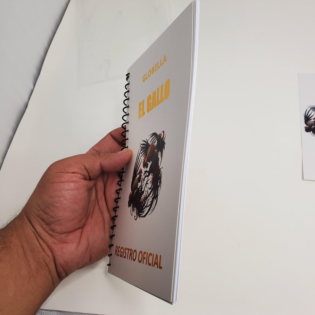 Rooster Breeding Record Book Spiral Bound | Bilingual English Spanish | El Gallo Registro Oficial | Toe Punch & Leg Band Breeding Log