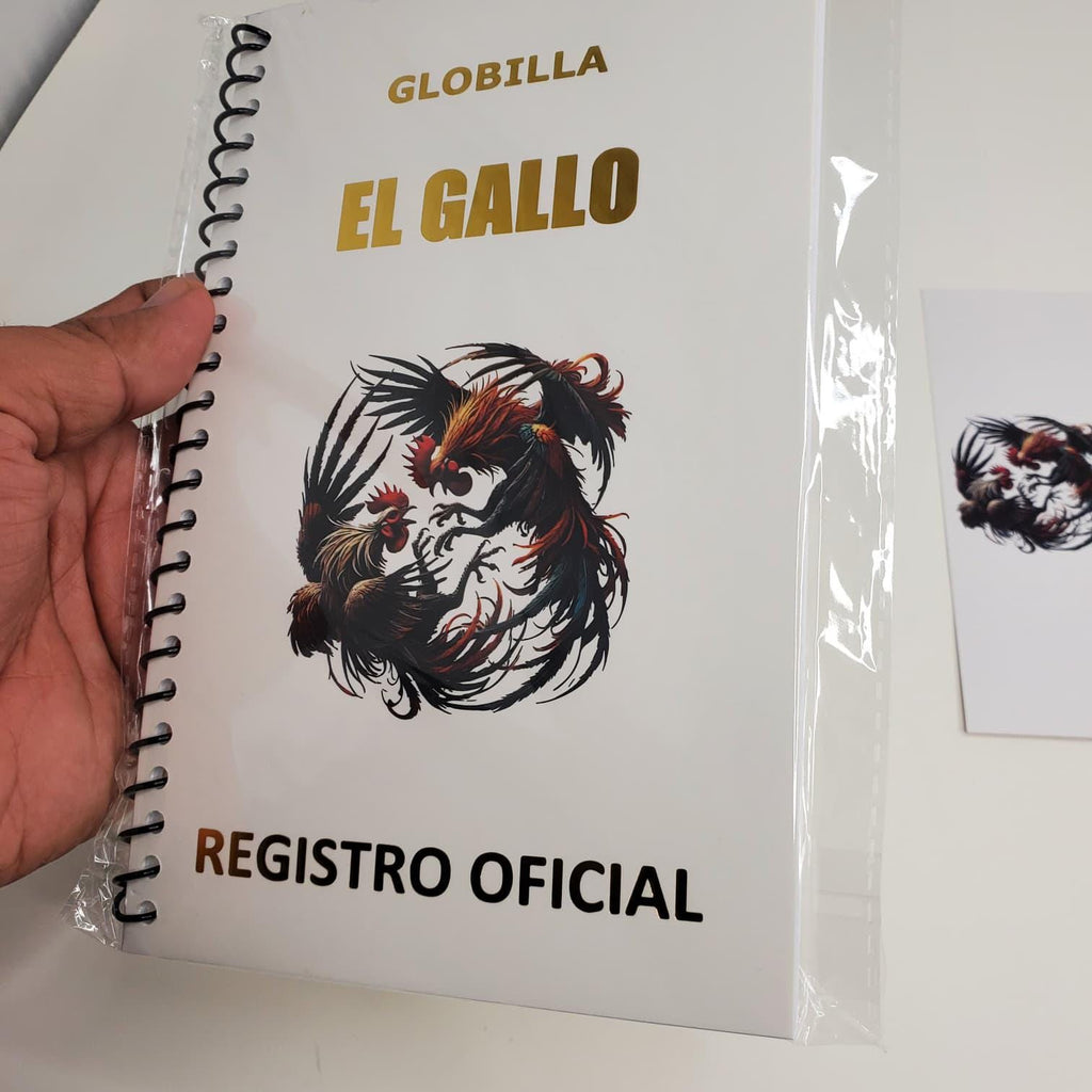 Rooster Breeding Record Book Spiral Bound | Bilingual English Spanish | El Gallo Registro Oficial | Toe Punch & Leg Band Breeding Log