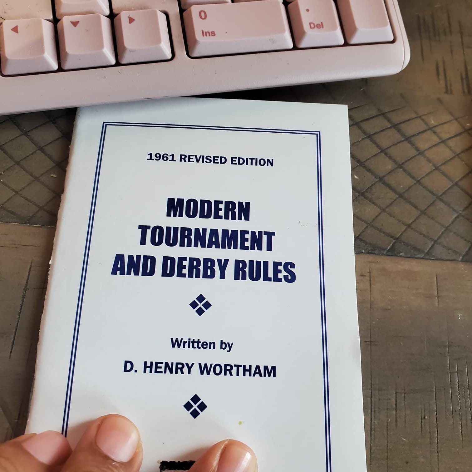 Wortham Derby Rules 1961 Book  Gamefowl Rooster Tournament Derby Rules by D Henry Wortham Poultry History & Sport Guid