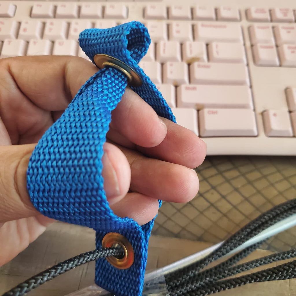 8 ft Nylon Hitch Cord with Metal Swivel Stakes Gamefowl & Rooster Tie-Out Kit • Durable Poultry Tie Cords