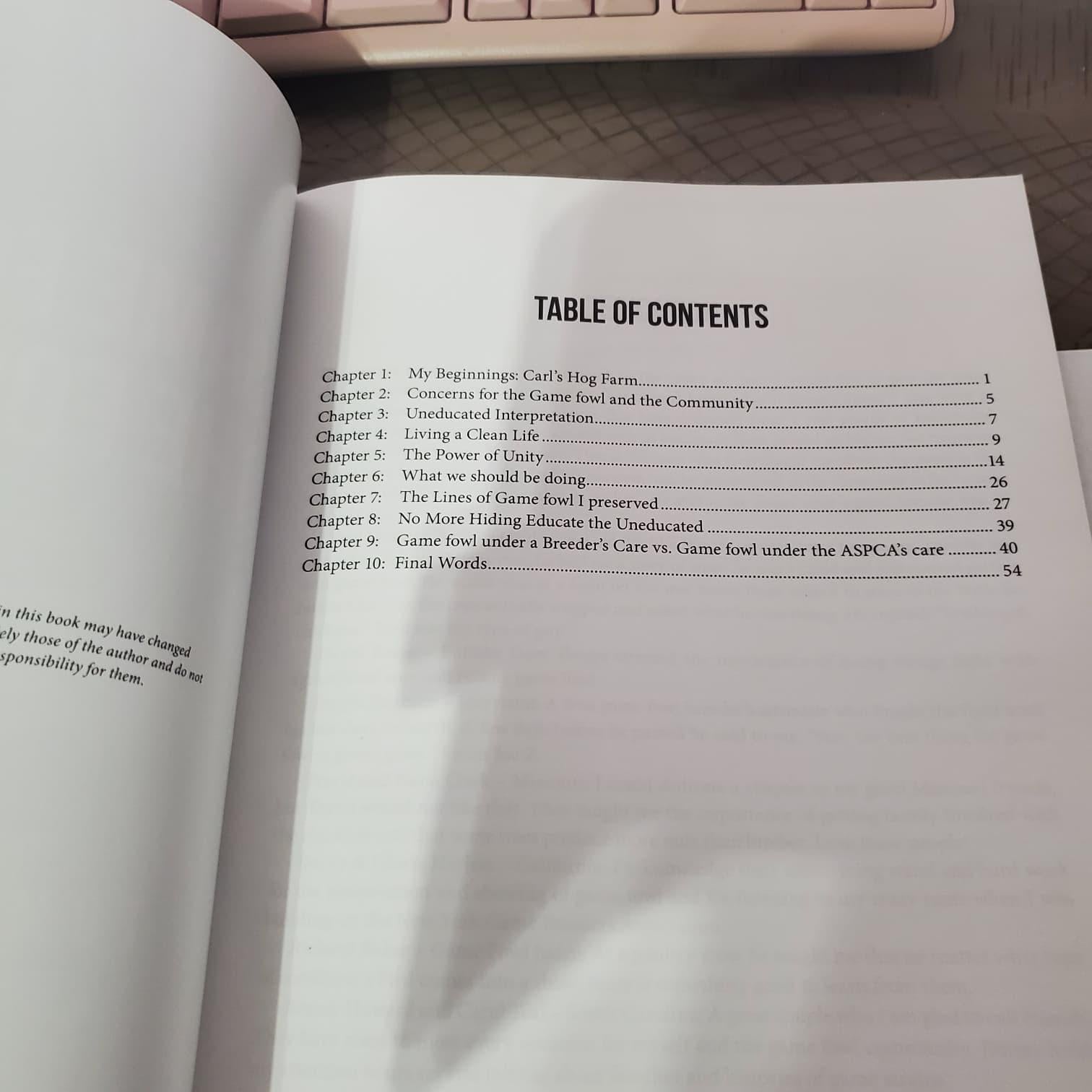 Game Fowl and the Foul Truth Book by Tommy Carrano • Gamefowl Life Story Community Insights • Poultry & Farm Memoir