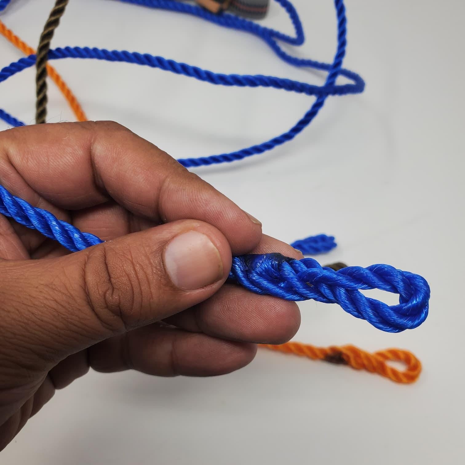 Heavy Duty Gamefowl Rooster Tie Cord #12 (6mm x 7ft) – Durable Poultry Tether Line with Secure Clamp & Swivel Ring