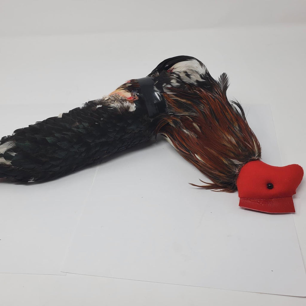 Handmade Mona Con Plumas | Traditional Rooster Training Dummy | Natural Feather Gallo Accessory | Poultry Training Collectible