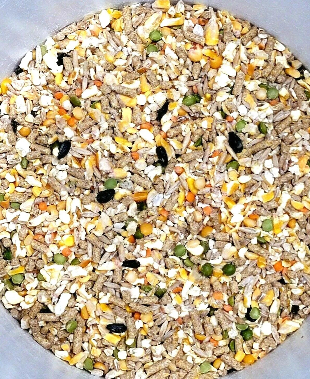 Omega 3 6 Chicken Rooster Game Bird Feed 3 LB Scratch Grain Pellet with Oyster Shell Calcium Supplement for Poultry