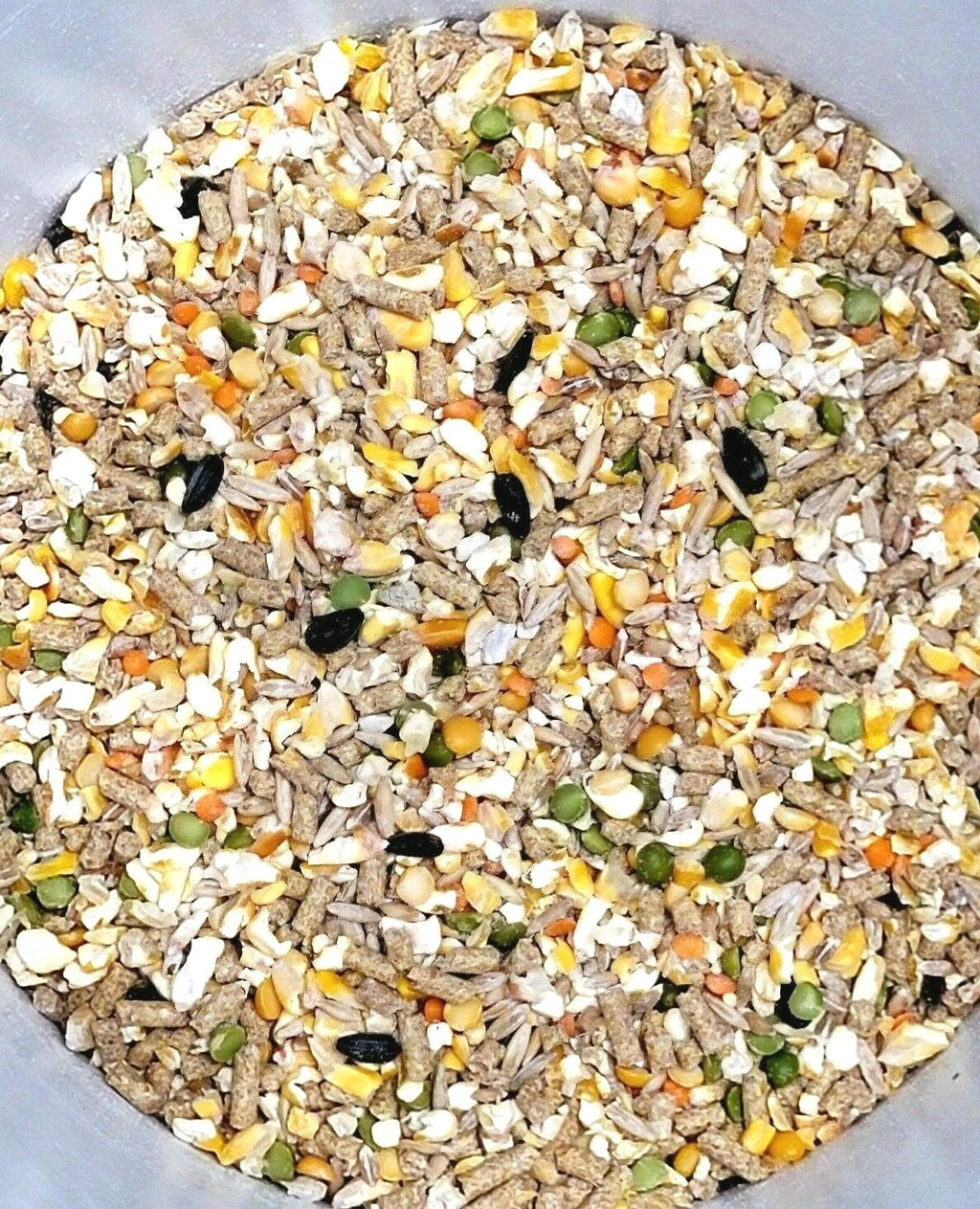 Omega 3 6 Chicken Rooster Game Bird Feed 3 LB Scratch Grain Pellet with Oyster Shell Calcium Supplement for Poultry