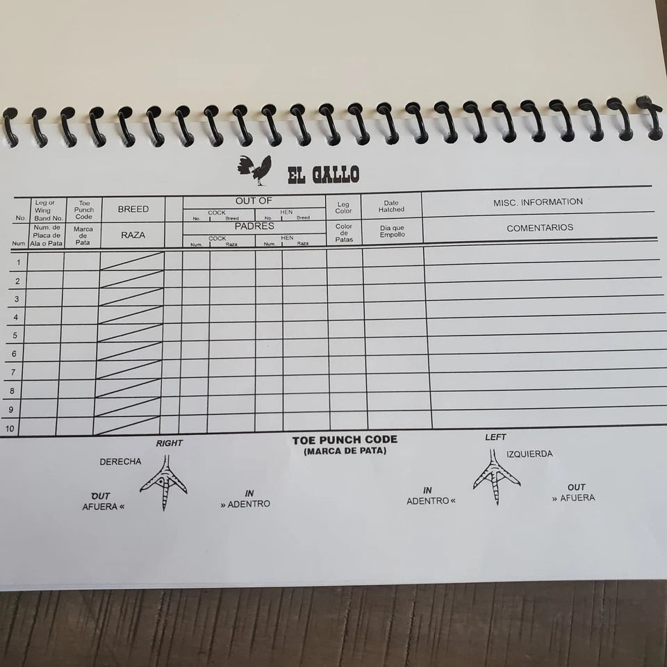 Official Poultry Record Book - Heavy Weight Paper Spiral Bound with 15 Breeding Pages & 5 Blank Notes for Accurate Animal Breeding Management
